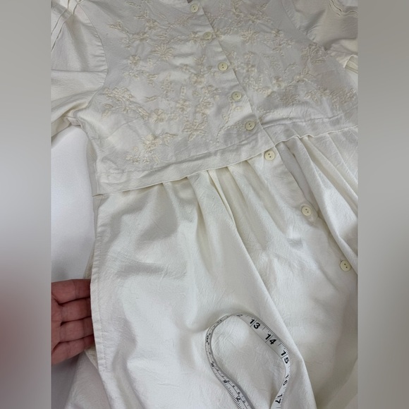 April Cornell Embroidered Indian Cotton Long Sleeve Dress Womens Small - Picture 10 of 15